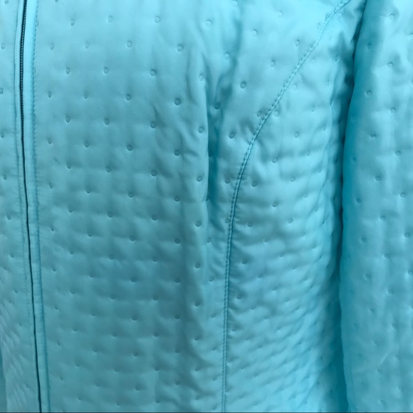 ✴️ Talbots Quilted Jacket Robins Egg Blue Sz14, NWOT - Picture 3 of 7